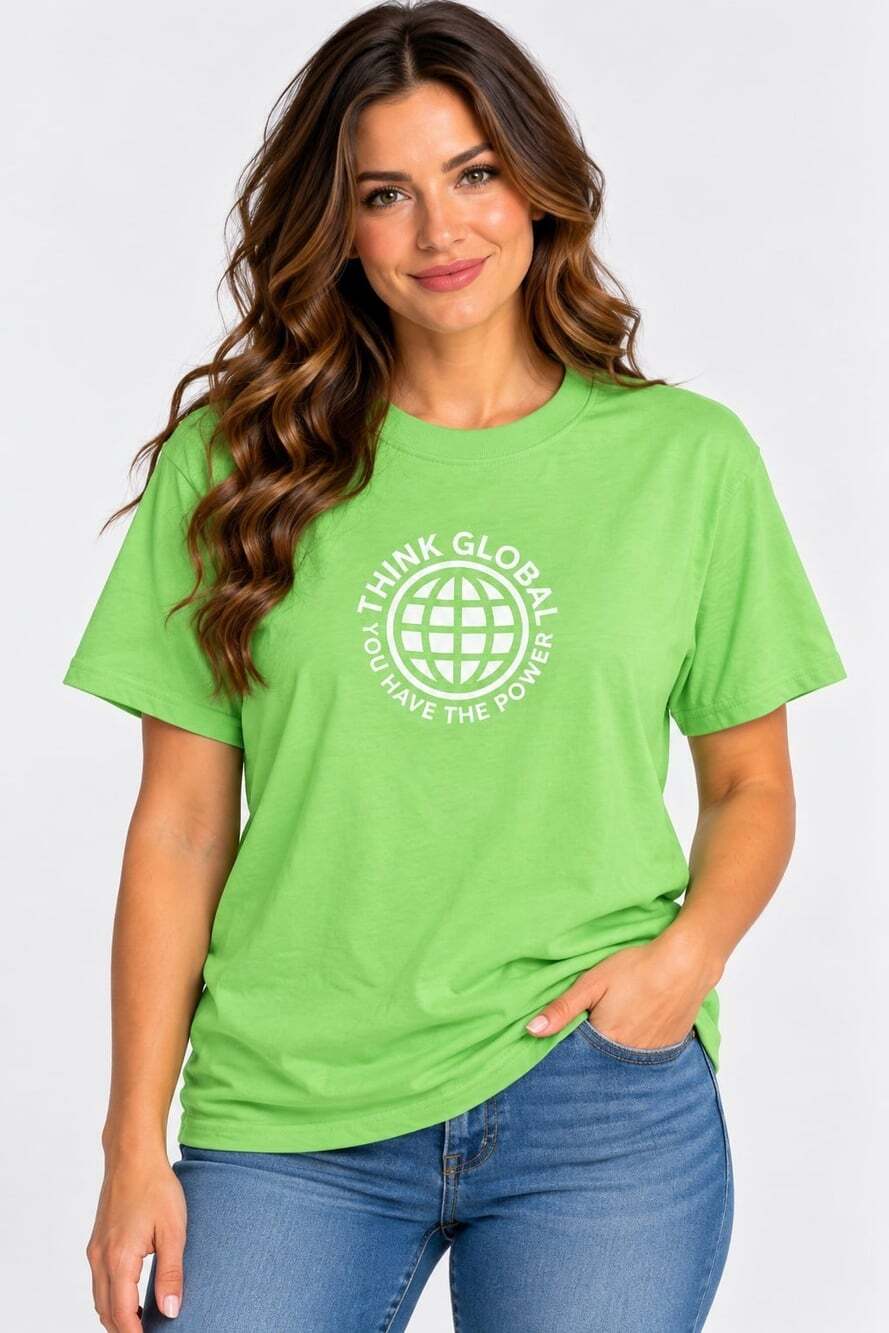 Rebels & Nomads URBAN OUTFITTERS Sz M Think Global You Have The Power Shirt T36